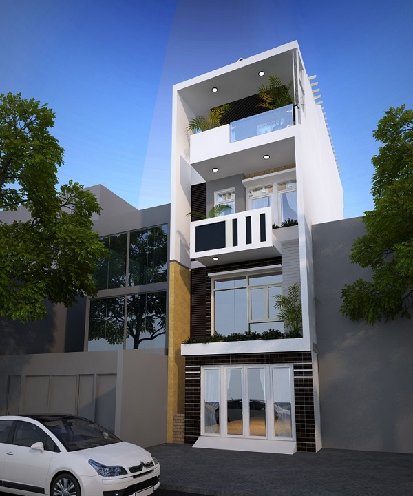 nhà 4 tầng hiện đại