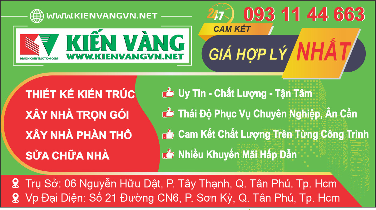 Đơn giá xây dựng nhà trọn gói