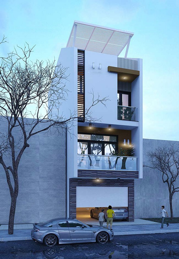 nhà 4 tầng hiện đại