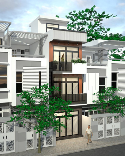 Những mẫu mặt tiền nhà ống đẹp Những mẫu mặt tiền nhà ống đẹp