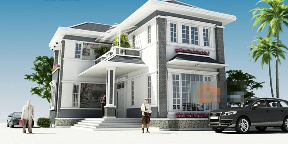 Nhà 2 tầng chữ L Nhà 2 tầng chữ L