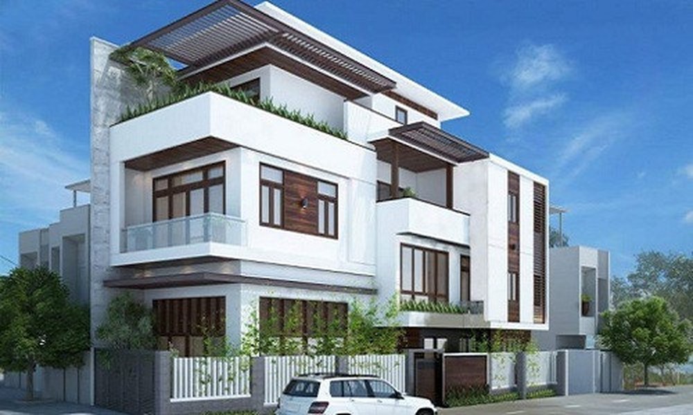 Thiết kế nhà 2 mặt tiền đẹp Thiết kế nhà 2 mặt tiền đẹp