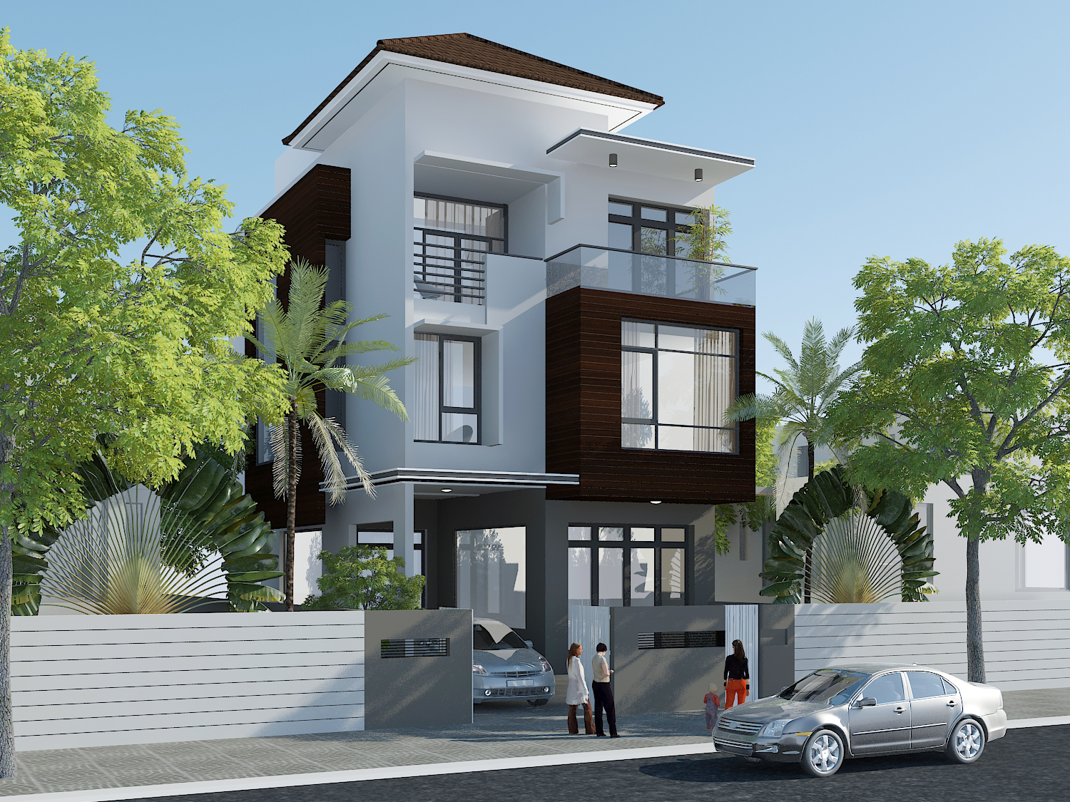 Nhà 3 tầng hiện đại