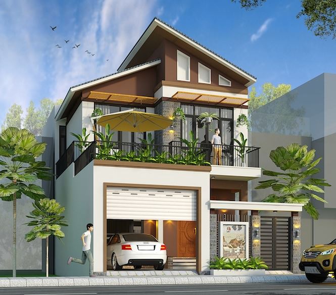 Mẫu nhà phố 2 tầng đẹp Mẫu nhà phố 2 tầng đẹp