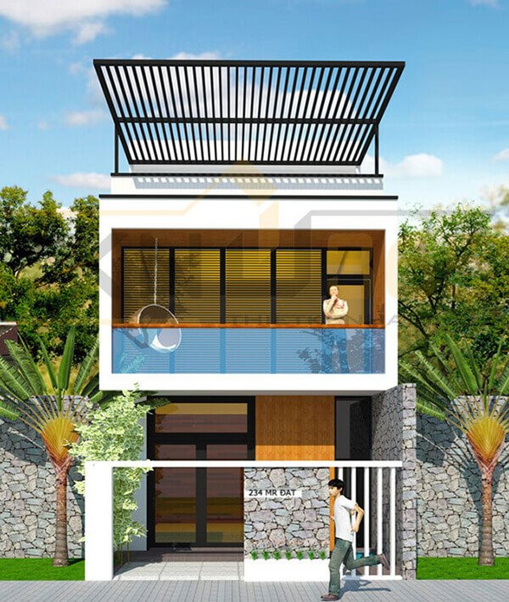 Phối cảnh nhà 2 tầng đẹp