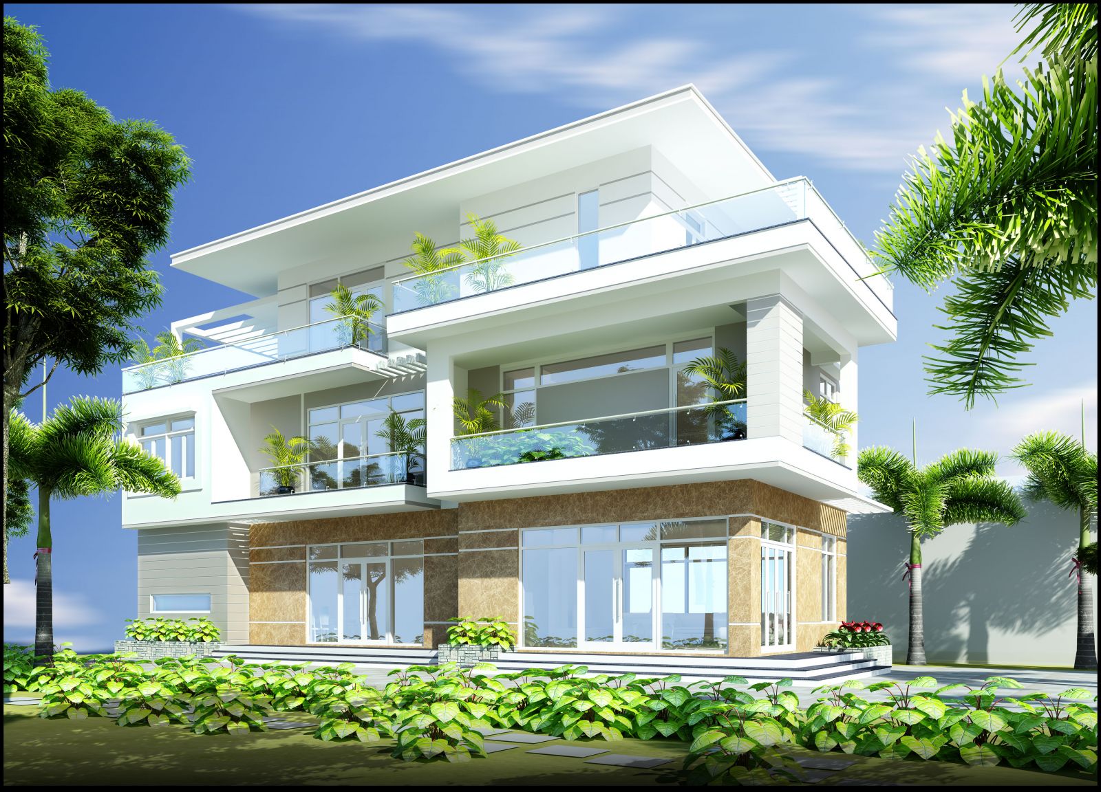 Nhà mái bằng đẹp Nhà mái bằng đẹp