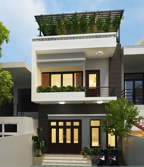 Nhà phố 2 tầng đẹp hiện đại