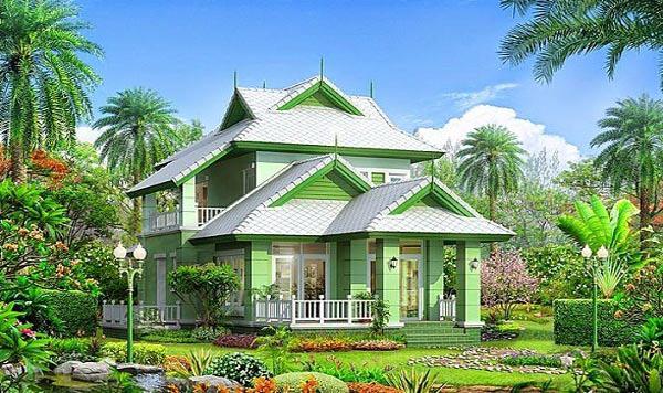 Những mẫu nhà 2 tầng mái thái 500 triệu dành cho gia đình đông người