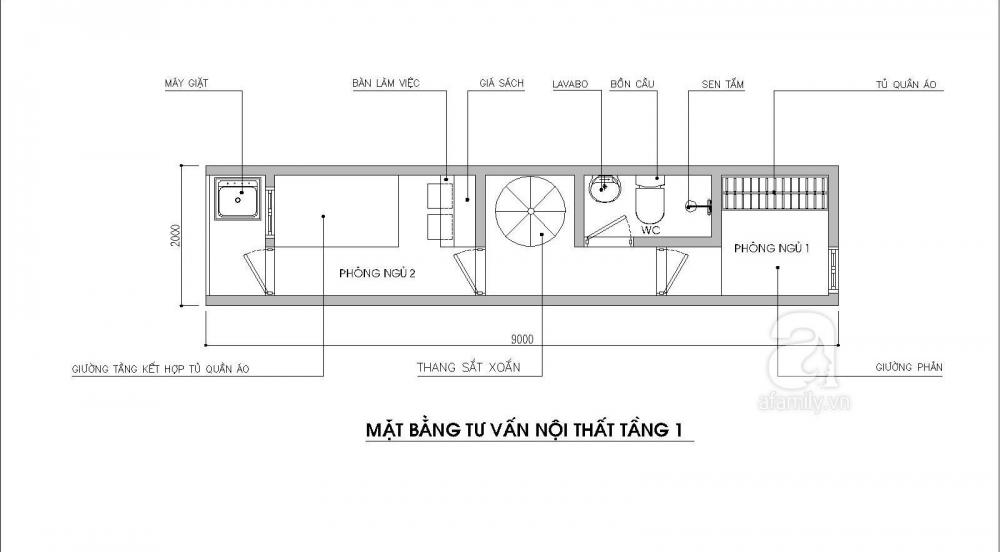 Tư vấn thiết kế nhà ống siêu nhỏ cho gia đình 5 người