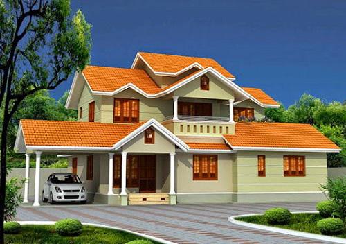 Những mẫu nhà 2 tầng mái thái 500 triệu dành cho gia đình đông người