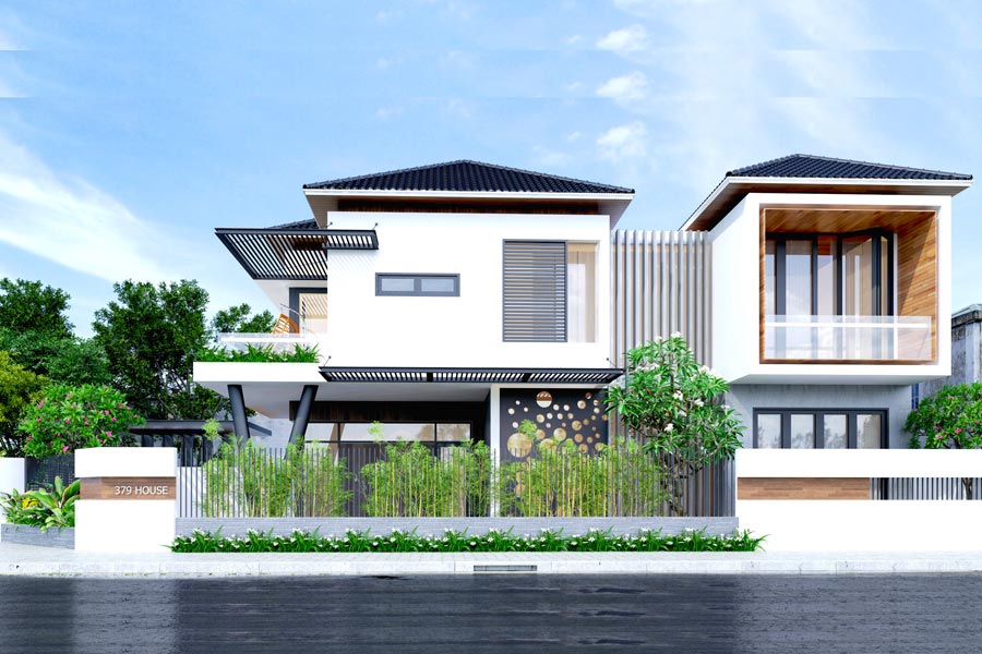 Mẫu nhà biệt thự 2 tầng