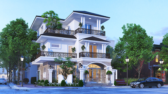Thiết kế nhà biệt thự 3 tầng Thiết kế nhà biệt thự 3 tầng