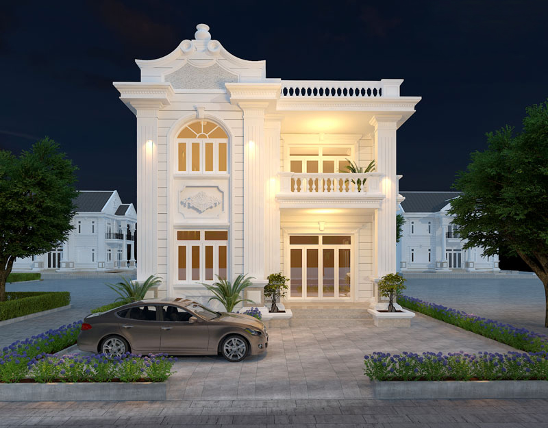 Mẫu nhà biệt thự 2 tầng