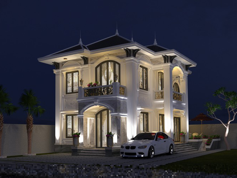 Mẫu nhà biệt thự 2 tầng