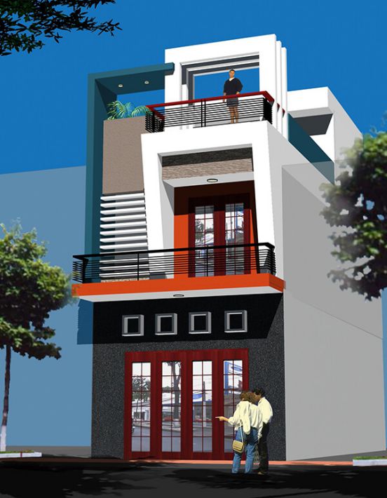 Nhà phố 2 tầng đẹp hiện đại