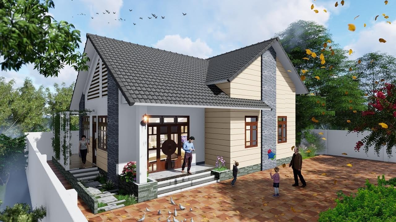Những mẫu nhà mái thái 1 tầng
