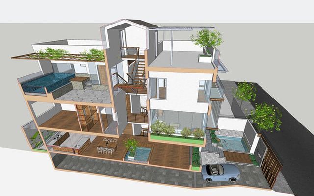 Nhà lệch tầng đẹp Nhà lệch tầng đẹp