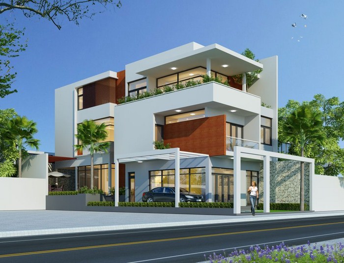Nhà phố 2 tầng đẹp hiện đại