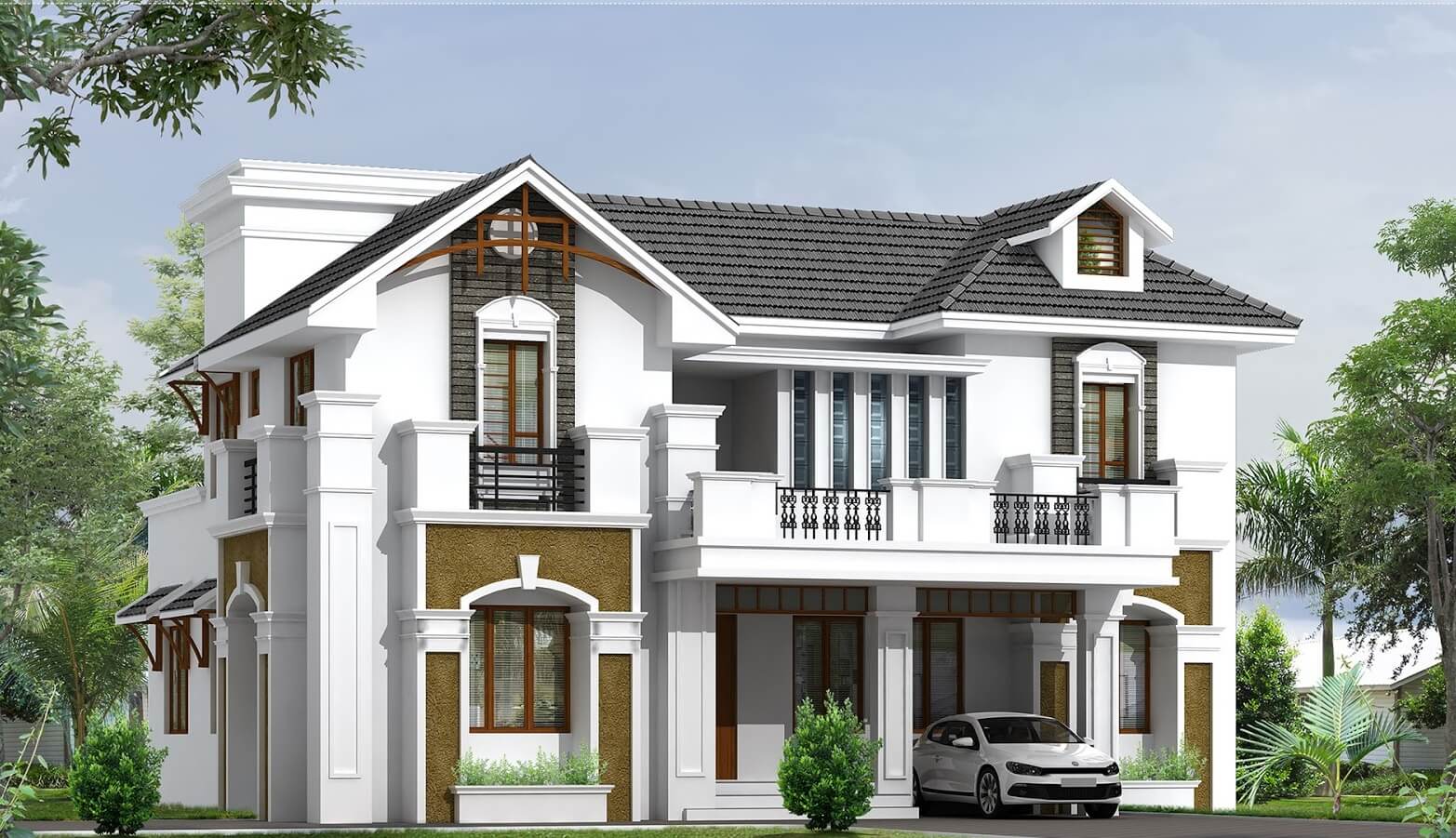 Mẫu nhà phố 2 tầng đẹp Mẫu nhà phố 2 tầng đẹp