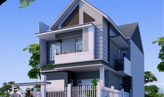 Mẫu nhà sơn đẹp