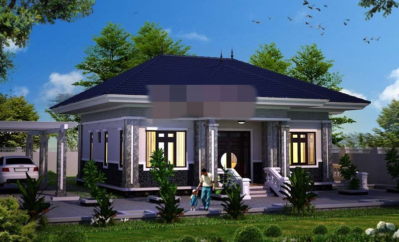 Mẫu nhà vuông đẹp