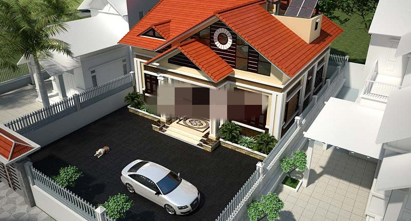 Mẫu nhà vuông đẹp