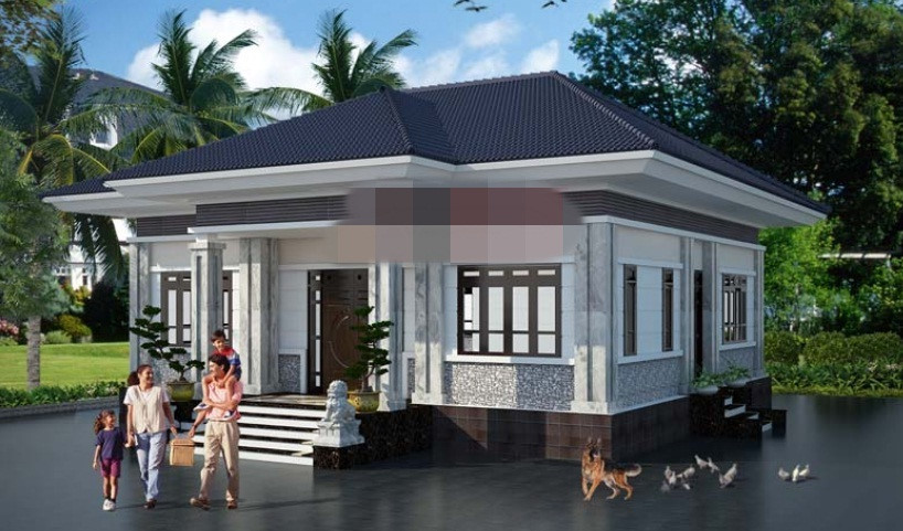 Mẫu nhà vuông đẹp