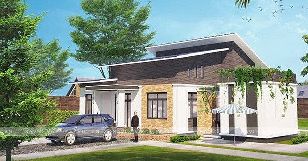 Mẫu nhà vuông đẹp