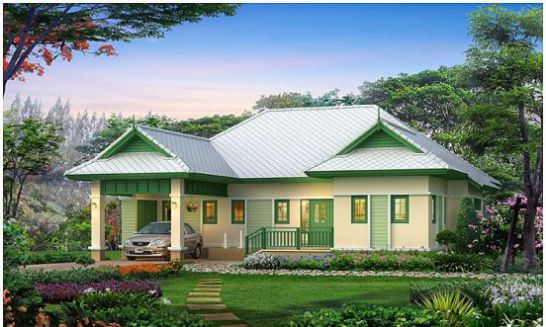 Những kiểu nhà mái thái đẹp