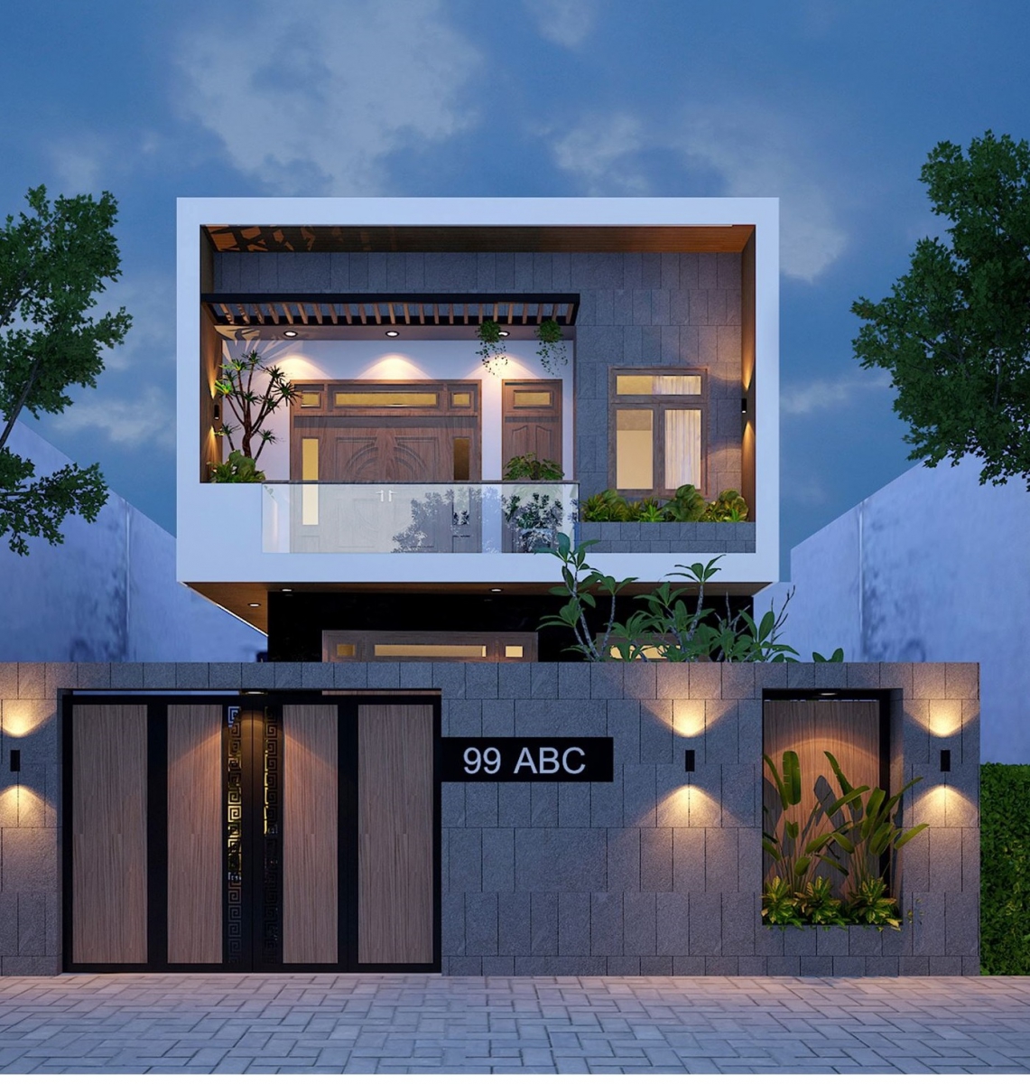 Thiết kế mặt tiền nhà đẹp Thiết kế mặt tiền nhà đẹp
