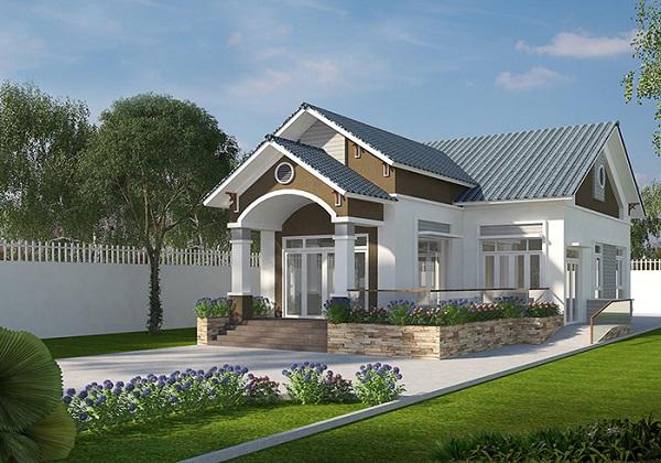 Thiết kế nhà biệt thự 1 tầng Thiết kế nhà biệt thự 1 tầng