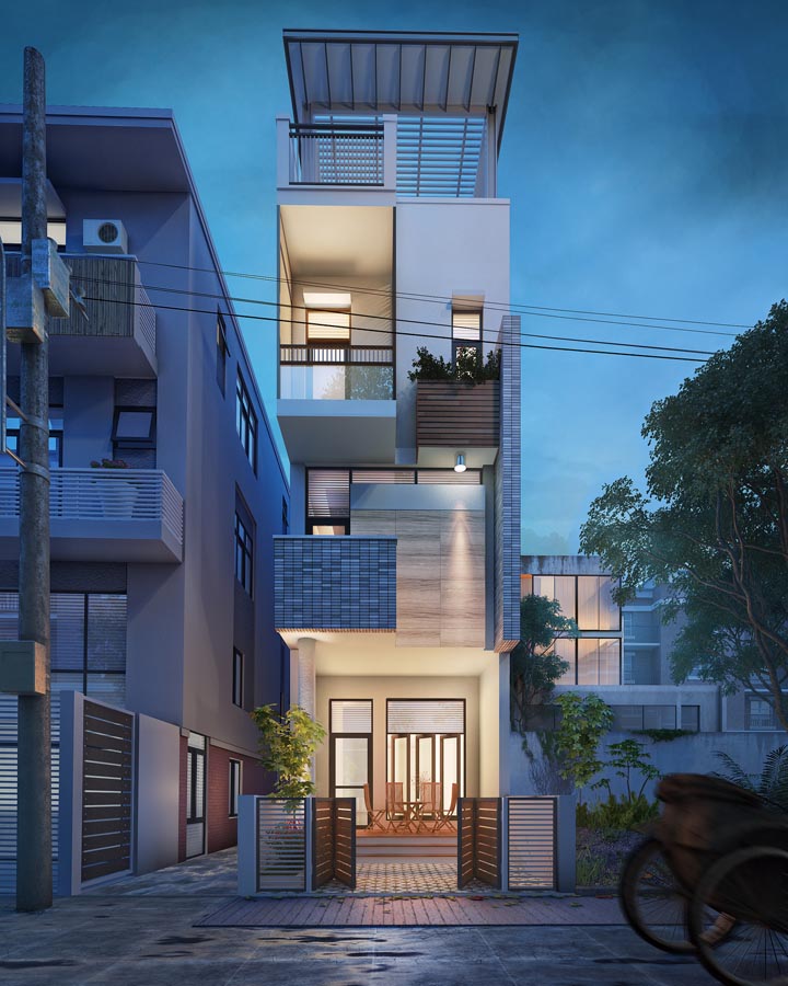 mẫu thiết kế nhà đẹp 5x14