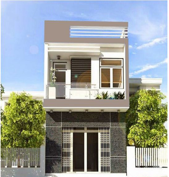 Phối cảnh nhà 2 tầng đẹp