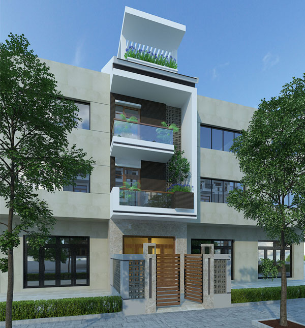 nhà 4 tầng hiện đại