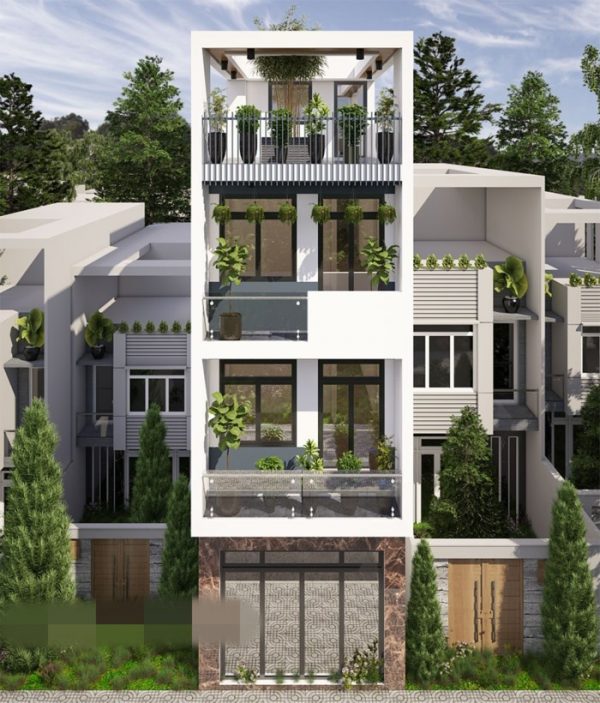 nhà 4 tầng hiện đại