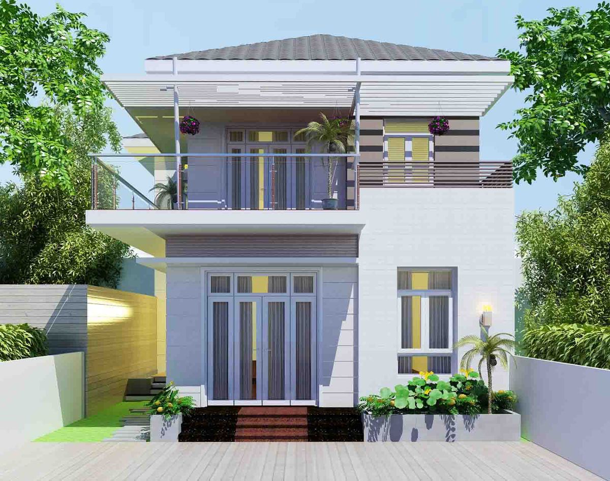 Mẫu nhà phố 2 tầng đẹp Mẫu nhà phố 2 tầng đẹp