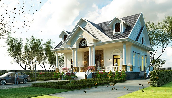 Thiết kế biệt thự 1 tầng Thiết kế biệt thự 1 tầng