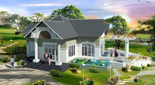 Mẫu thiết kế biệt thự sân vườn đẹp