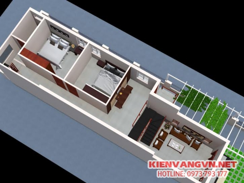 Mẫu thiết kế nhà ống 3 tầng đẹp