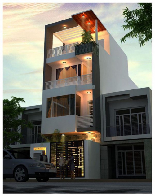 nhà 4 tầng hiện đại