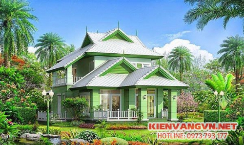 Những mẫu nhà 2 tầng mái thái 500 triệu dành cho gia đình đông người