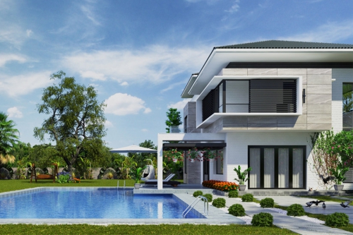 Thiết kế biệt thự vườn 2 tầng